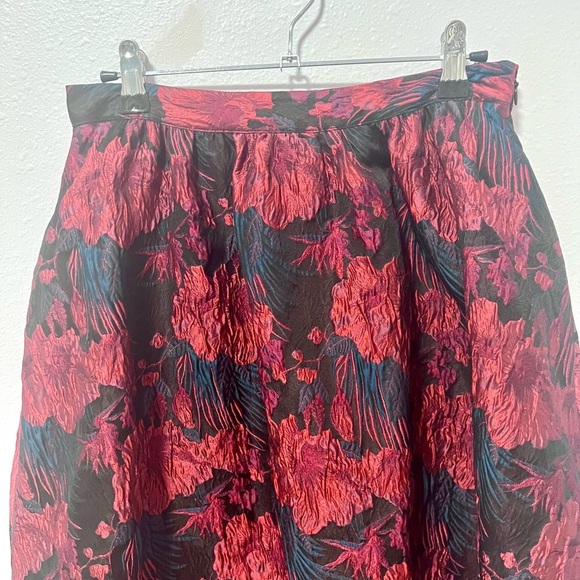 CeCe Red and Black Midi Bubble Skirt 2 - Picture 3 of 5
